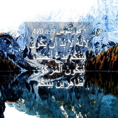 Picture 04 - ١ كورنثوس 11:19 AVD - لِأَنَّهُ لَا بُدَّ أَنْ - Bible Verse Picture
