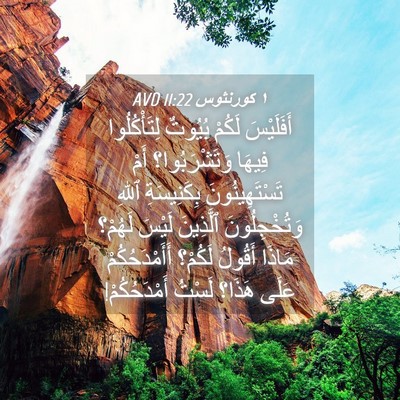 Picture 04 - ١ كورنثوس 11:22 AVD - أَفَلَيْسَ لَكُمْ بُيُوتٌ - Bible Verse Picture