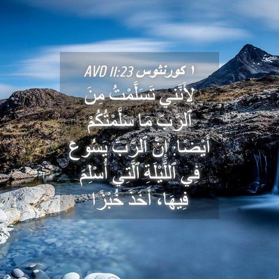 Picture 04 - ١ كورنثوس 11:23 AVD - لِأَنَّنِي تَسَلَّمْتُ - Bible Verse Picture