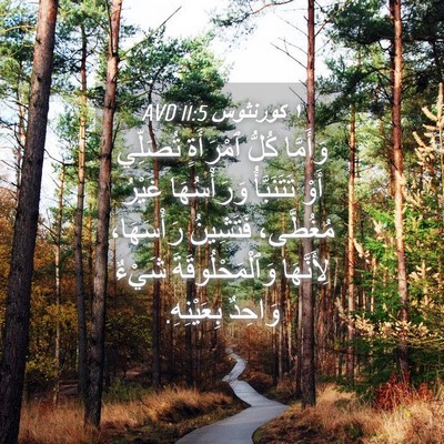 Picture 04 - ١ كورنثوس 11:5 AVD - وَأَمَّا كُلُّ ٱمْرَأَةٍ - Bible Verse Picture