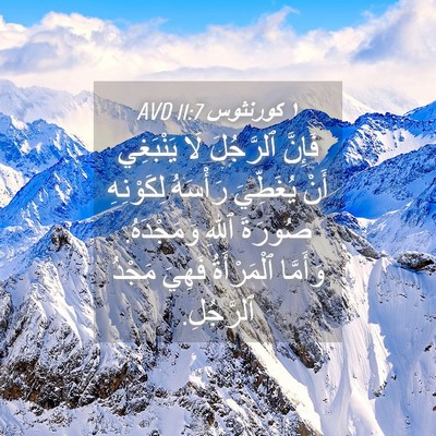 Picture 04 - ١ كورنثوس 11:7 AVD - فَإِنَّ ٱلرَّجُلَ لَا - Bible Verse Picture