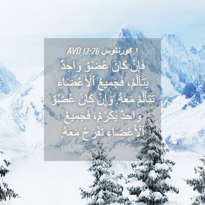 Picture 04 - ١ كورنثوس 12:26 AVD - فَإِنْ كَانَ عُضْوٌ - Bible Verse Picture