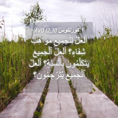Picture 04 - ١ كورنثوس 12:30 AVD - أَلَعَلَّ لِلْجَمِيعِ - Bible Verse Picture