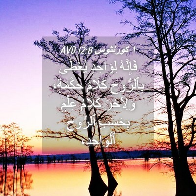 Picture 04 - ١ كورنثوس 12:8 AVD - فَإِنَّهُ لِوَاحِدٍ - Bible Verse Picture