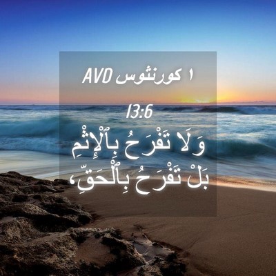 Picture 04 - ١ كورنثوس 13:6 AVD - وَلَا تَفْرَحُ - Bible Verse Picture