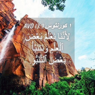 Picture 04 - ١ كورنثوس 13:9 AVD - لِأَنَّنَا نَعْلَمُ - Bible Verse Picture