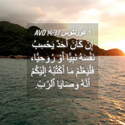 Picture 04 - ١ كورنثوس 14:37 AVD - إِنْ كَانَ أَحَدٌ يَحْسِبُ - Bible Verse Picture