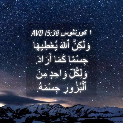 Picture 04 - ١ كورنثوس 15:38 AVD - وَلَكِنَّ ٱللهَ - Bible Verse Picture