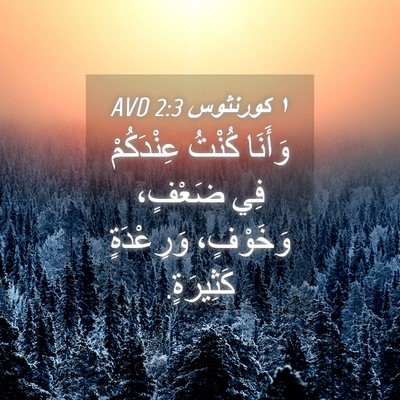 Picture 04 - ١ كورنثوس 2:3 AVD - وَأَنَا كُنْتُ عِنْدَكُمْ - Bible Verse Picture