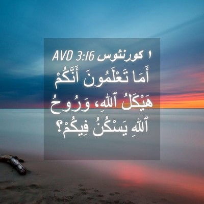 Picture 04 - ١ كورنثوس 3:16 AVD - أَمَا تَعْلَمُونَ - Bible Verse Picture