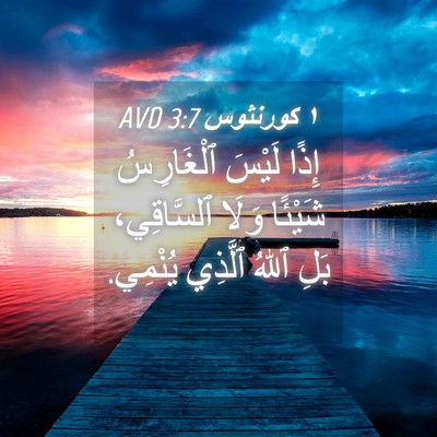 Picture 04 - ١ كورنثوس 3:7 AVD - إِذًا لَيْسَ ٱلْغَارِسُ - Bible Verse Picture