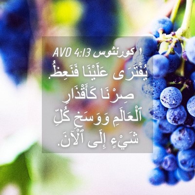 Picture 04 - ١ كورنثوس 4:13 AVD - يُفْتَرَى عَلَيْنَا - Bible Verse Picture
