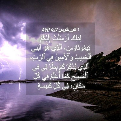 Picture 04 - ١ كورنثوس 4:17 AVD - لِذَلِكَ أَرْسَلْتُ - Bible Verse Picture