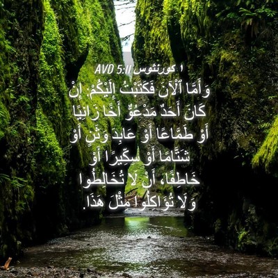 Picture 04 - ١ كورنثوس 5:11 AVD - وَأَمَّا ٱلْآنَ - Bible Verse Picture