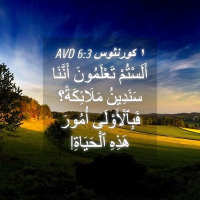 Picture 04 - ١ كورنثوس 6:3 AVD - أَلَسْتُمْ تَعْلَمُونَ - Bible Verse Picture