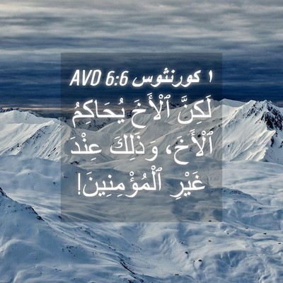 Picture 04 - ١ كورنثوس 6:6 AVD - لَكِنَّ ٱلْأَخَ يُحَاكِمُ - Bible Verse Picture