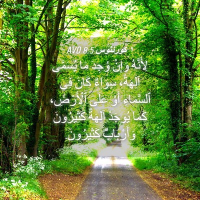 Picture 04 - ١ كورنثوس 8:5 AVD - لِأَنَّهُ وَإِنْ وُجِدَ - Bible Verse Picture