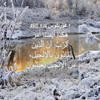 Picture 04 - ١ كورنثوس 9:14 AVD - هَكَذَا أَيْضًا أَمَرَ - Bible Verse Picture