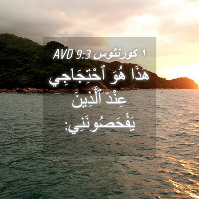 Picture 04 - ١ كورنثوس 9:3 AVD - هَذَا هُوَ ٱحْتِجَاجِي - Bible Verse Picture