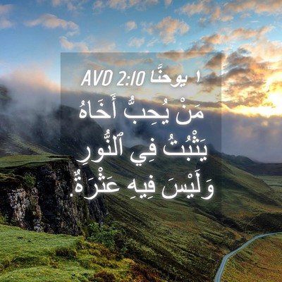 Picture 04 - ١ يوحنَّا 2:10 AVD - مَنْ يُحِبُّ أَخَاهُ - Bible Verse Picture