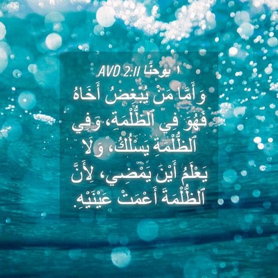 Picture 04 - ١ يوحنَّا 2:11 AVD - وَأَمَّا مَنْ يُبْغِضُ - Bible Verse Picture