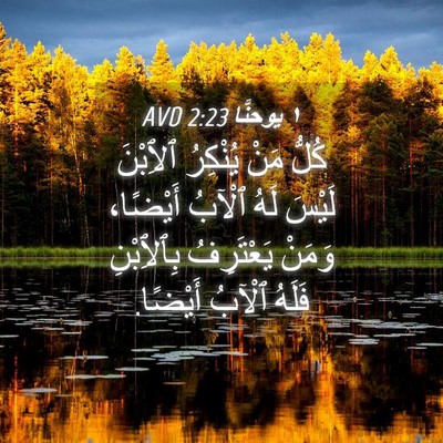 Picture 04 - ١ يوحنَّا 2:23 AVD - كُلُّ مَنْ يُنْكِرُ - Bible Verse Picture