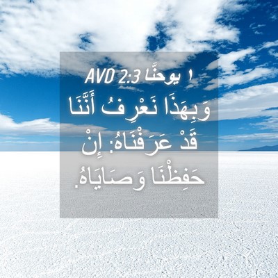 Picture 04 - ١ يوحنَّا 2:3 AVD - وَبِهَذَا نَعْرِفُ - Bible Verse Picture