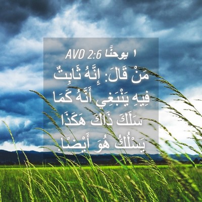 Picture 04 - ١ يوحنَّا 2:6 AVD - مَنْ قَالَ: إِنَّهُ - Bible Verse Picture