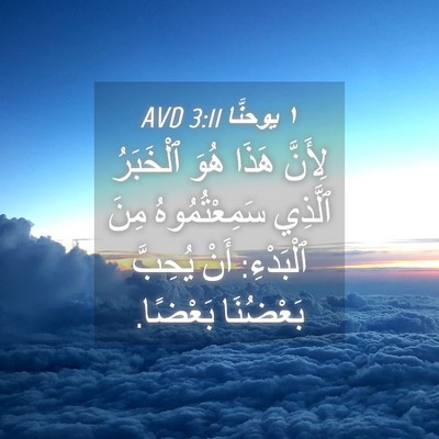 Picture 04 - ١ يوحنَّا 3:11 AVD - لِأَنَّ هَذَا هُوَ - Bible Verse Picture