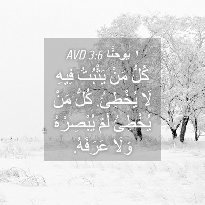 Picture 04 - ١ يوحنَّا 3:6 AVD - كُلُّ مَنْ يَثْبُتُ فِيهِ - Bible Verse Picture