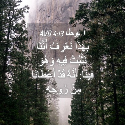 Picture 04 - ١ يوحنَّا 4:13 AVD - بِهَذَا نَعْرِفُ أَنَّنَا - Bible Verse Picture