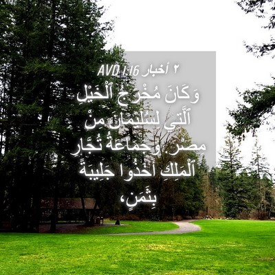Picture 04 - ٢ أخبار 1:16 AVD - وَكَانَ مُخْرَجُ - Bible Verse Picture