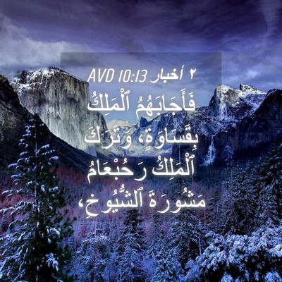 Picture 04 - ٢ أخبار 10:13 AVD - فَأَجَابَهُمُ ٱلْمَلِكُ - Bible Verse Picture