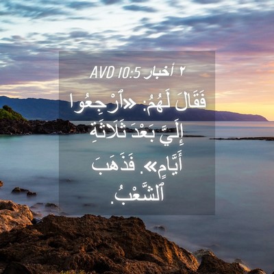 Picture 04 - ٢ أخبار 10:5 AVD - فَقَالَ لَهُمُ: «ٱرْجِعُوا - Bible Verse Picture
