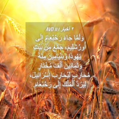 Picture 04 - ٢ أخبار 11:1 AVD - وَلَمَّا جَاءَ - Bible Verse Picture