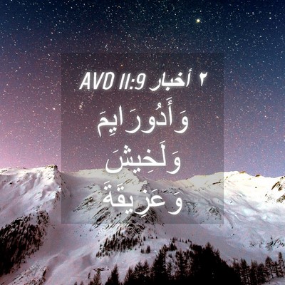 Picture 04 - ٢ أخبار 11:9 AVD - وَأَدُورَايِمَ وَلَخِيشَ - Bible Verse Picture