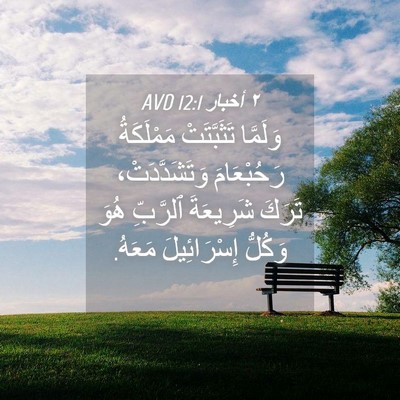 Picture 04 - ٢ أخبار 12:1 AVD - وَلَمَّا تَثَبَّتَتْ - Bible Verse Picture