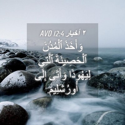 Picture 04 - ٢ أخبار 12:4 AVD - وَأَخَذَ ٱلْمُدُنَ - Bible Verse Picture