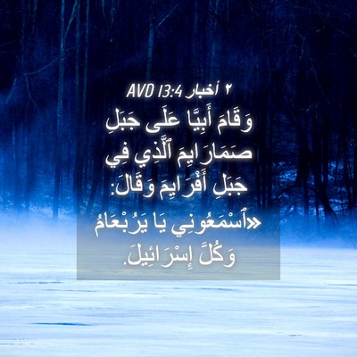 Picture 04 - ٢ أخبار 13:4 AVD - وَقَامَ أَبِيَّا عَلَى - Bible Verse Picture