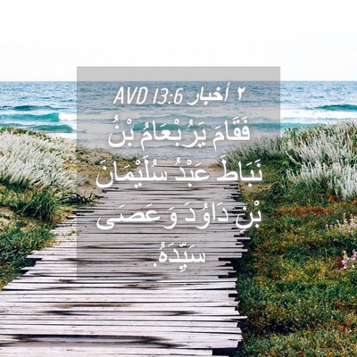 Picture 04 - ٢ أخبار 13:6 AVD - فَقَامَ يَرُبْعَامُ بْنُ - Bible Verse Picture
