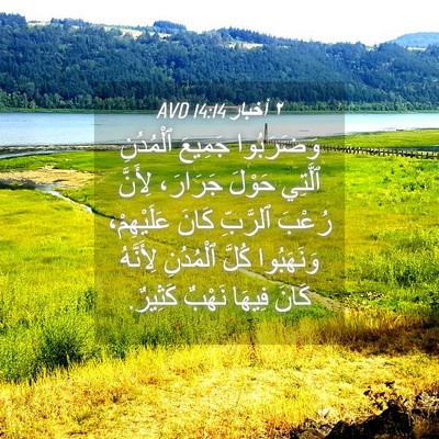Picture 04 - ٢ أخبار 14:14 AVD - وَضَرَبُوا جَمِيعَ - Bible Verse Picture