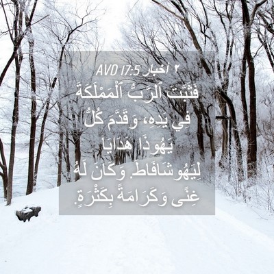 Picture 04 - ٢ أخبار 17:5 AVD - فَثَبَّتَ ٱلرَّبُّ - Bible Verse Picture