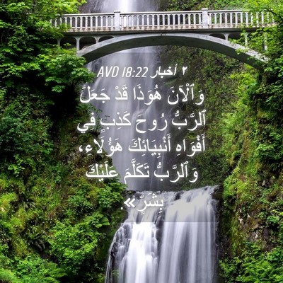 Picture 04 - ٢ أخبار 18:22 AVD - وَٱلْآنَ هُوَذَا قَدْ - Bible Verse Picture