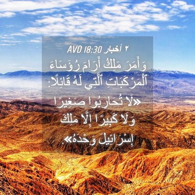 Picture 04 - ٢ أخبار 18:30 AVD - وَأَمَرَ مَلِكُ أَرَامَ - Bible Verse Picture