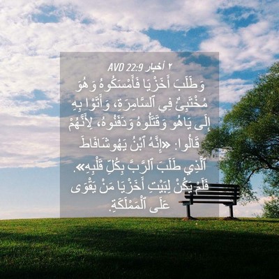 Picture 04 - ٢ أخبار 22:9 AVD - وَطَلَبَ أَخَزْيَا - Bible Verse Picture