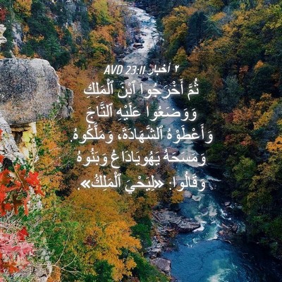 Picture 04 - ٢ أخبار 23:11 AVD - ثُمَّ أَخْرَجُوا ٱبْنَ - Bible Verse Picture