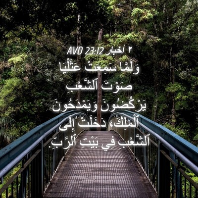 Picture 04 - ٢ أخبار 23:12 AVD - وَلَمَّا سَمِعَتْ - Bible Verse Picture