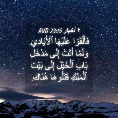 Picture 04 - ٢ أخبار 23:15 AVD - فَأَلْقَوْا عَلَيْهَا - Bible Verse Picture