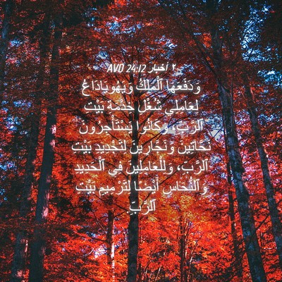Picture 04 - ٢ أخبار 24:12 AVD - وَدَفَعَهَا ٱلْمَلِكُ - Bible Verse Picture