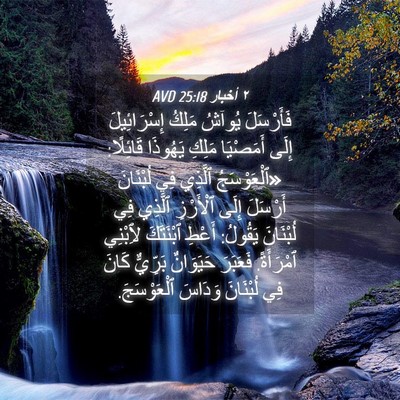 Picture 04 - ٢ أخبار 25:18 AVD - فَأَرْسَلَ يُوآشُ مَلِكُ - Bible Verse Picture